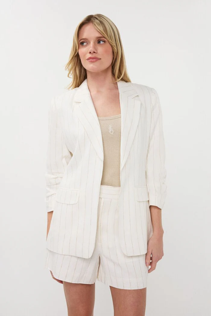 Linen Striped Blazer