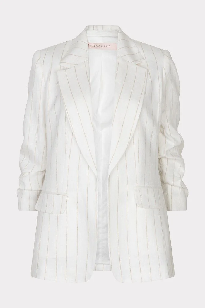 Linen Striped Blazer - Image 5