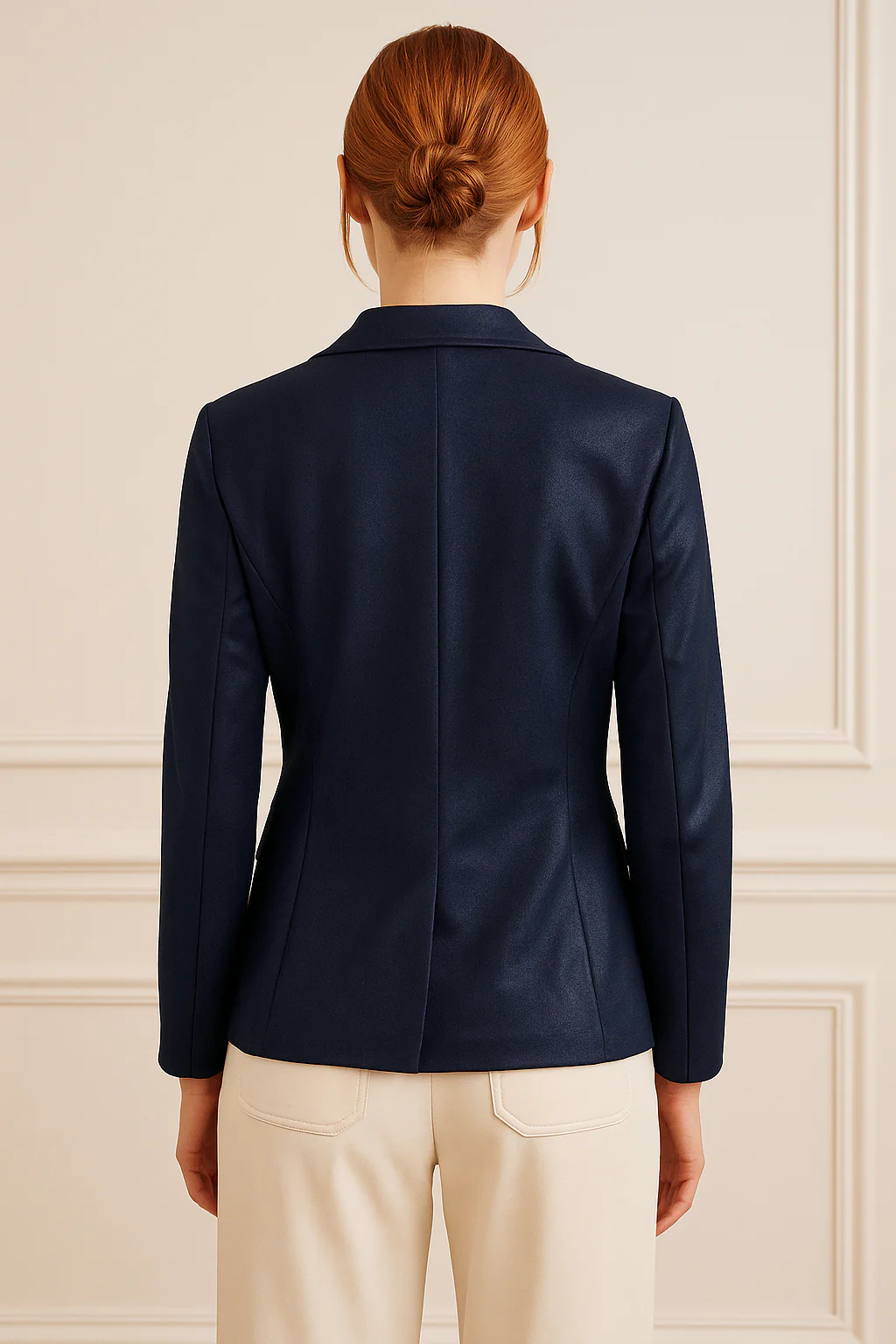 Liquid "Leather" Blazer - Navy - Image 2