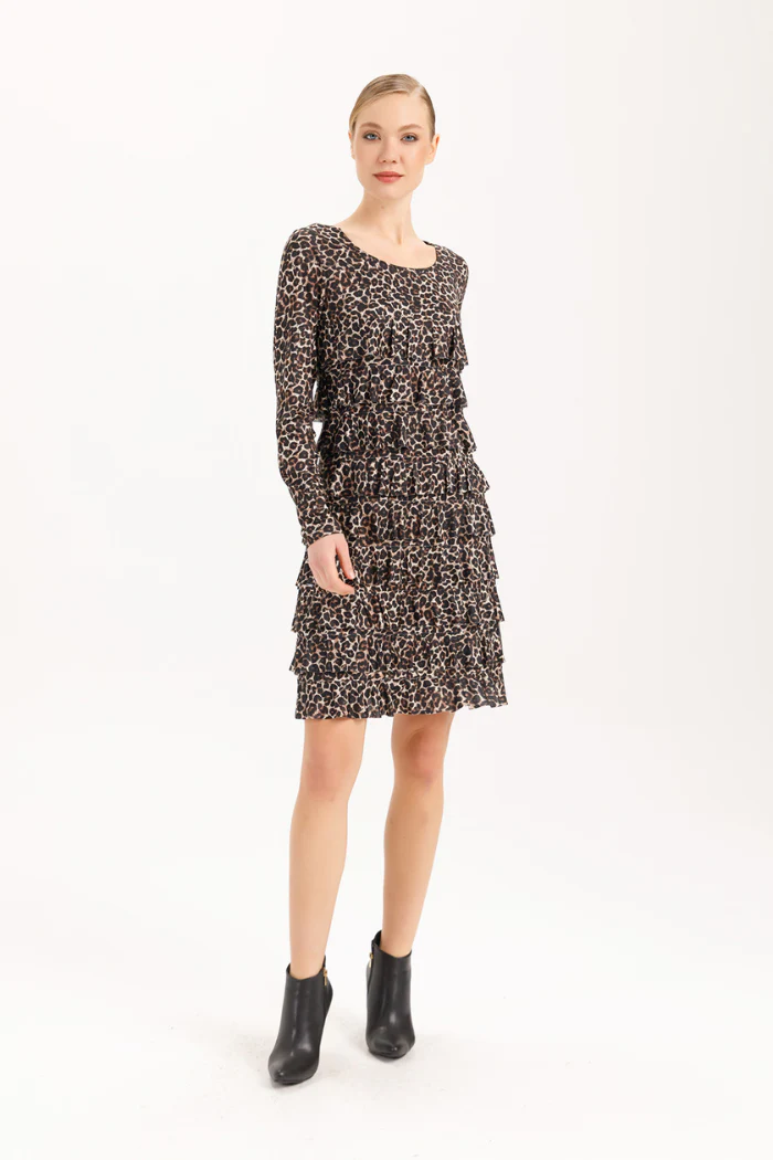 Long Sleeve Cha Cha Dress | Leon Print - Image 2