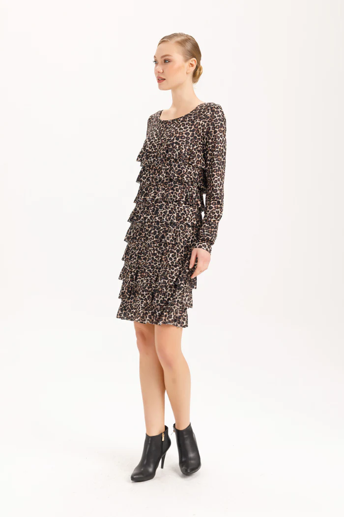 Long Sleeve Cha Cha Dress | Leon Print - Image 3