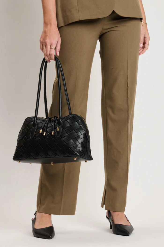 Lotus Shoulder Bag - Black - Image 3