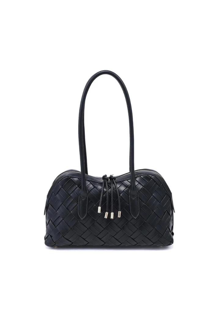Lotus Shoulder Bag - Black - Image 5