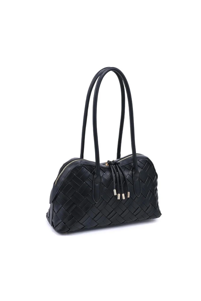 Lotus Shoulder Bag - Black - Image 6