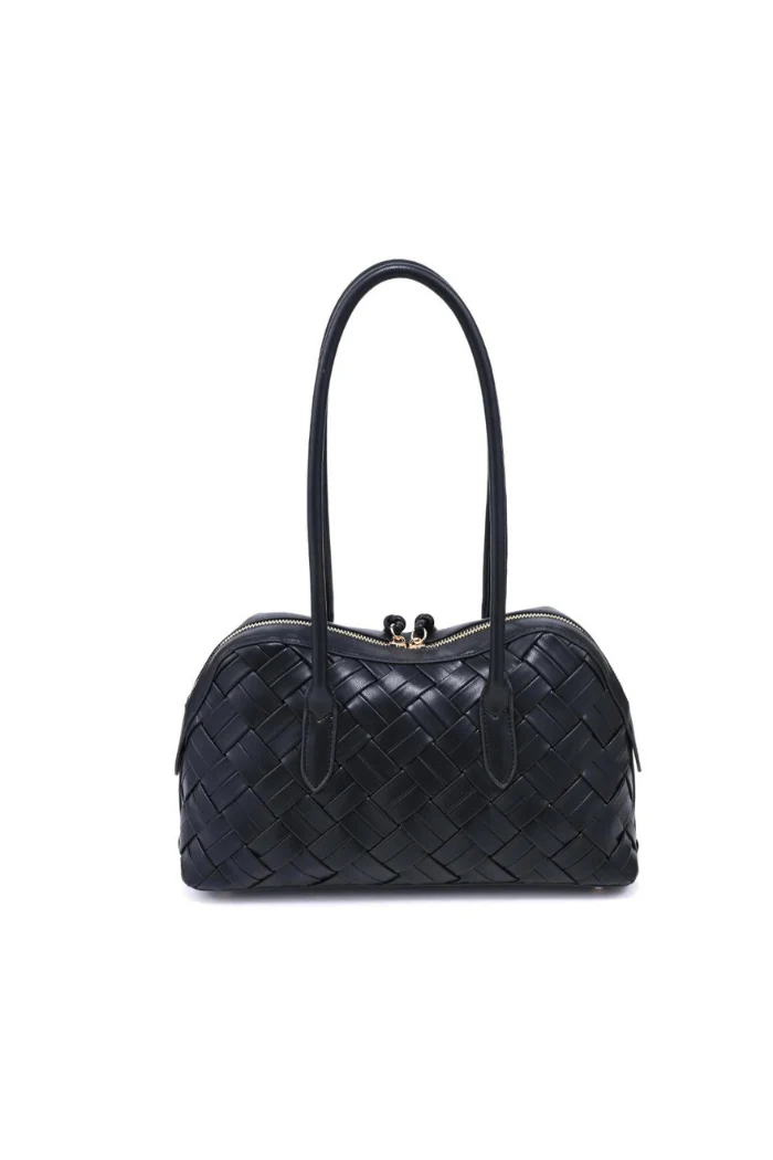 Lotus Shoulder Bag - Black - Image 7