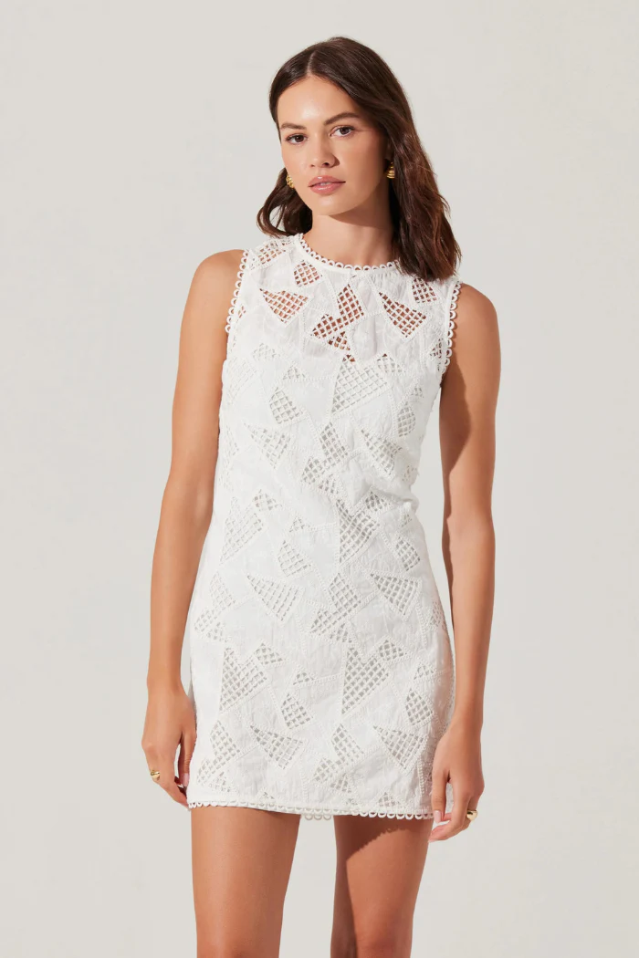 Madge Crochet Lace Mini Dress