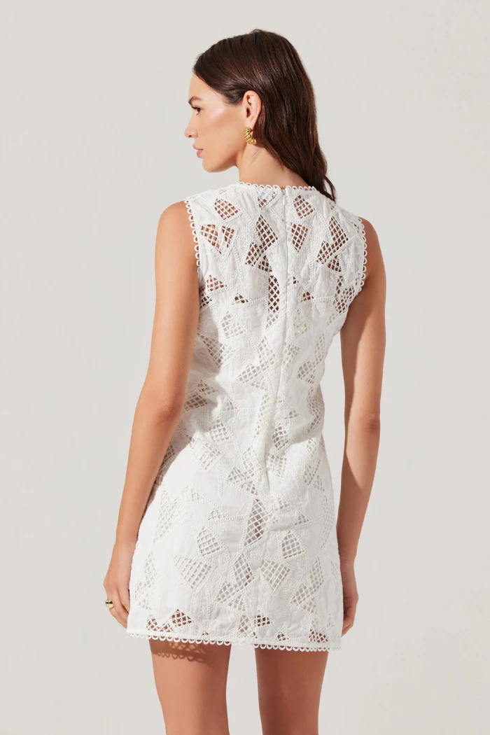 Madge Crochet Lace Mini Dress - Image 2