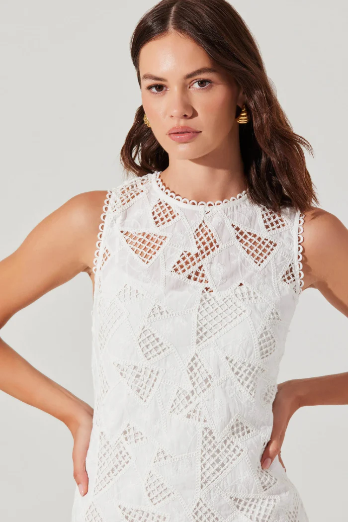 Madge Crochet Lace Mini Dress - Image 5