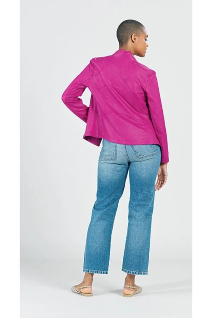Liquid Leather Signature Jacket - Magenta - Image 6