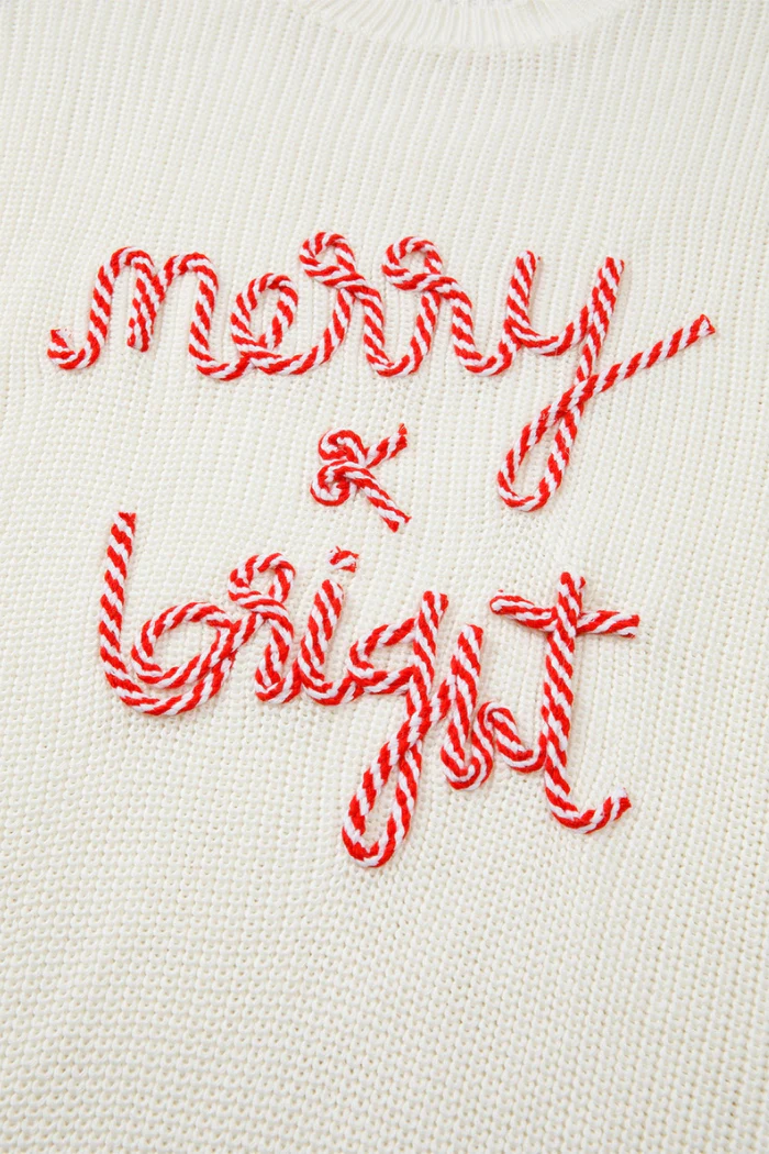 Merry & Bright Christmas Graphic Sweater - Image 3