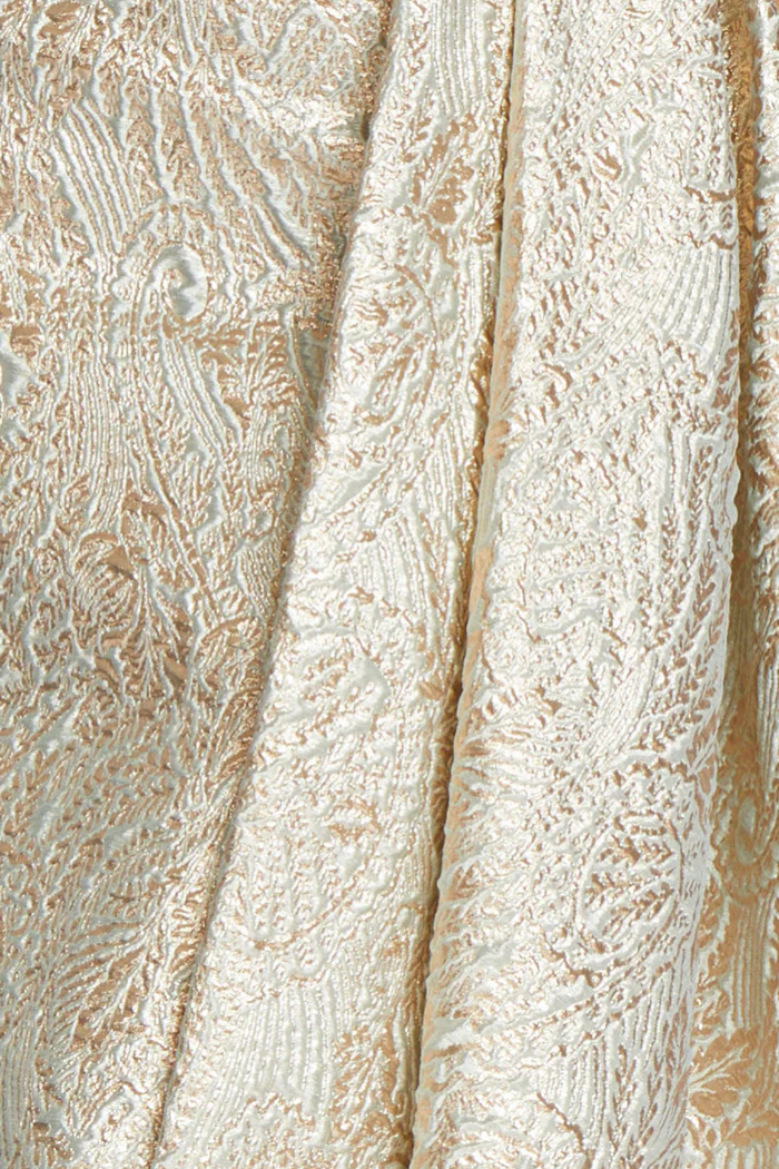 Teri Jon Metallic Jacquard Cocktail Dress - Image 5