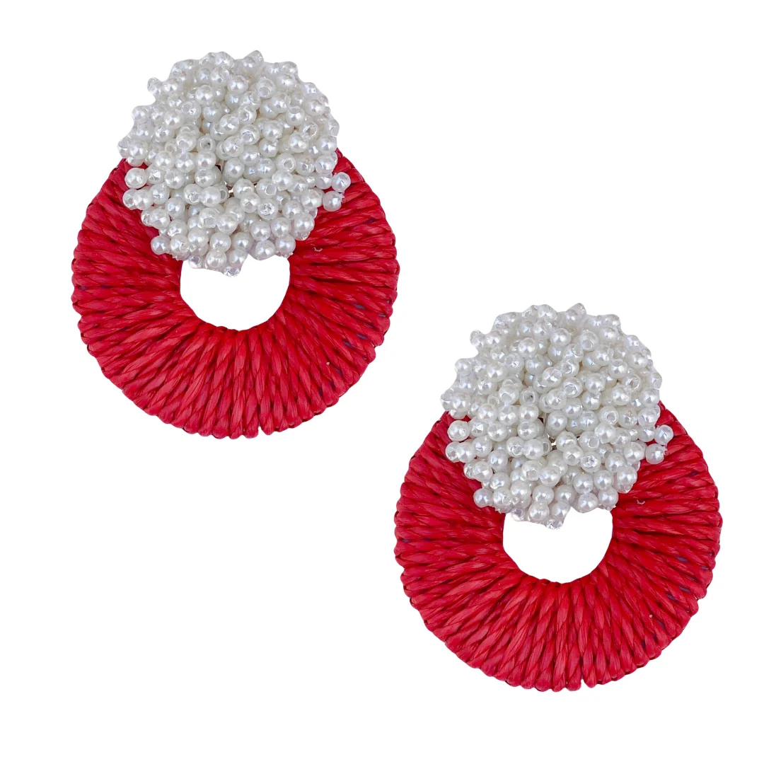 Mia Raffia Earrings - Image 4
