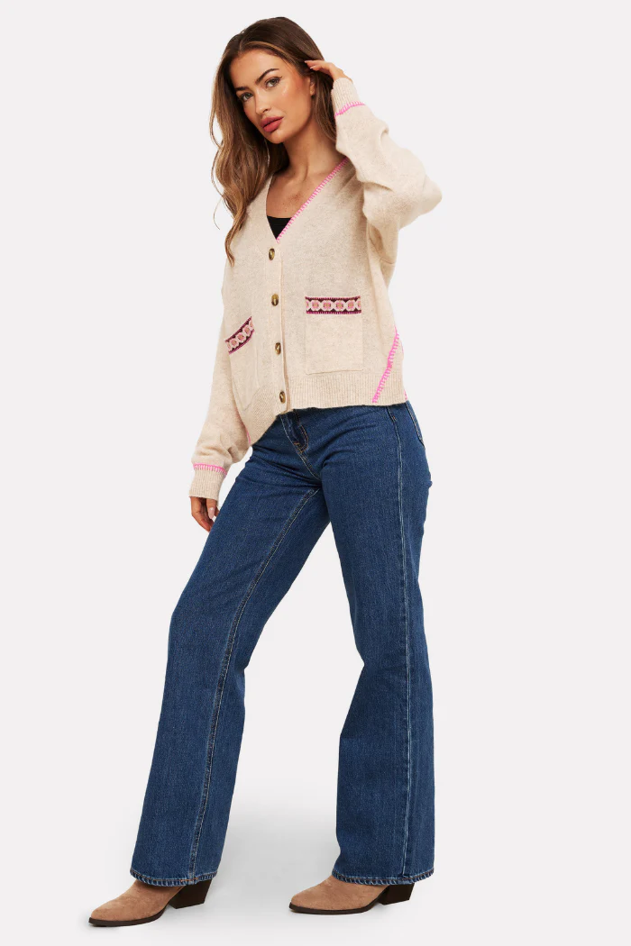 Mila Geo Trim Cardi - Image 3