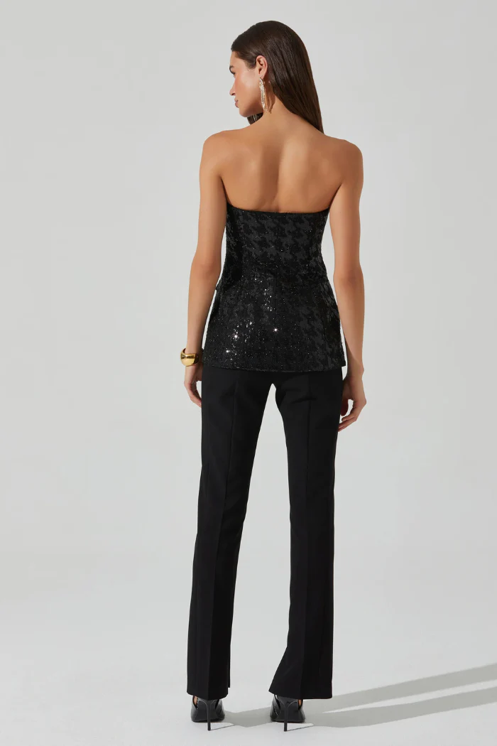 Milani Tweed Houndstooth Sequin Top - Image 4