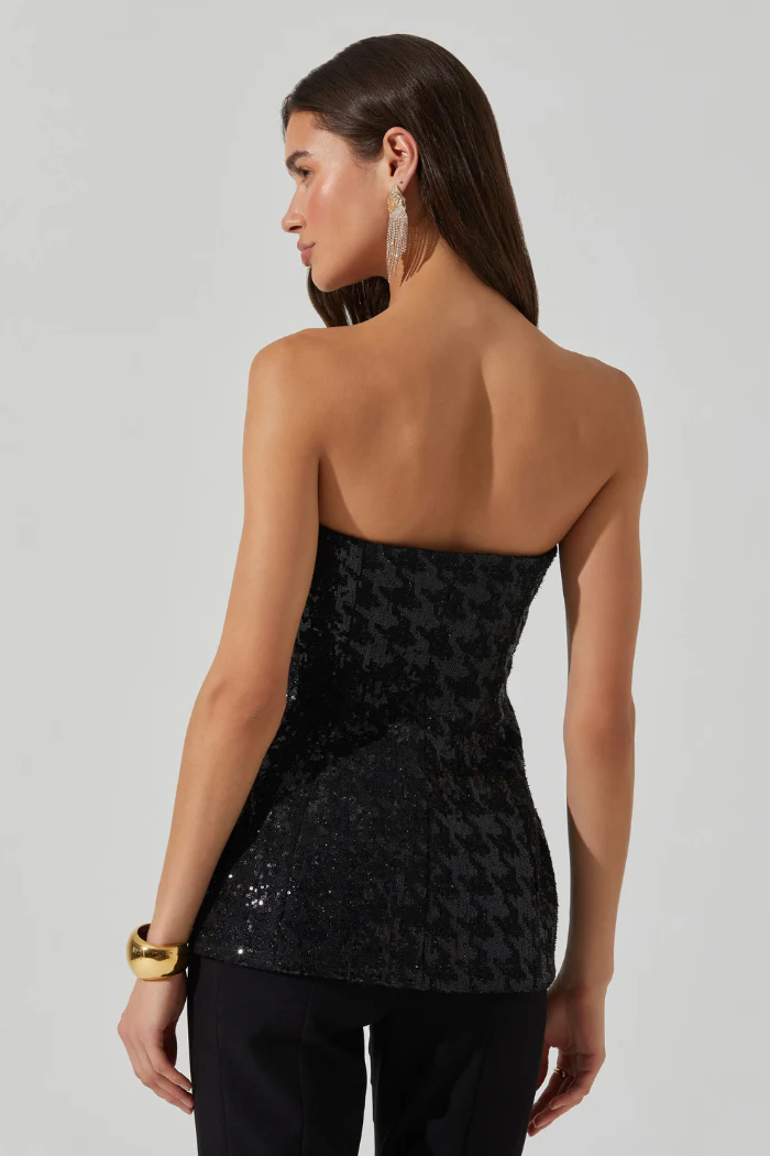 Milani Tweed Houndstooth Sequin Top - Image 5