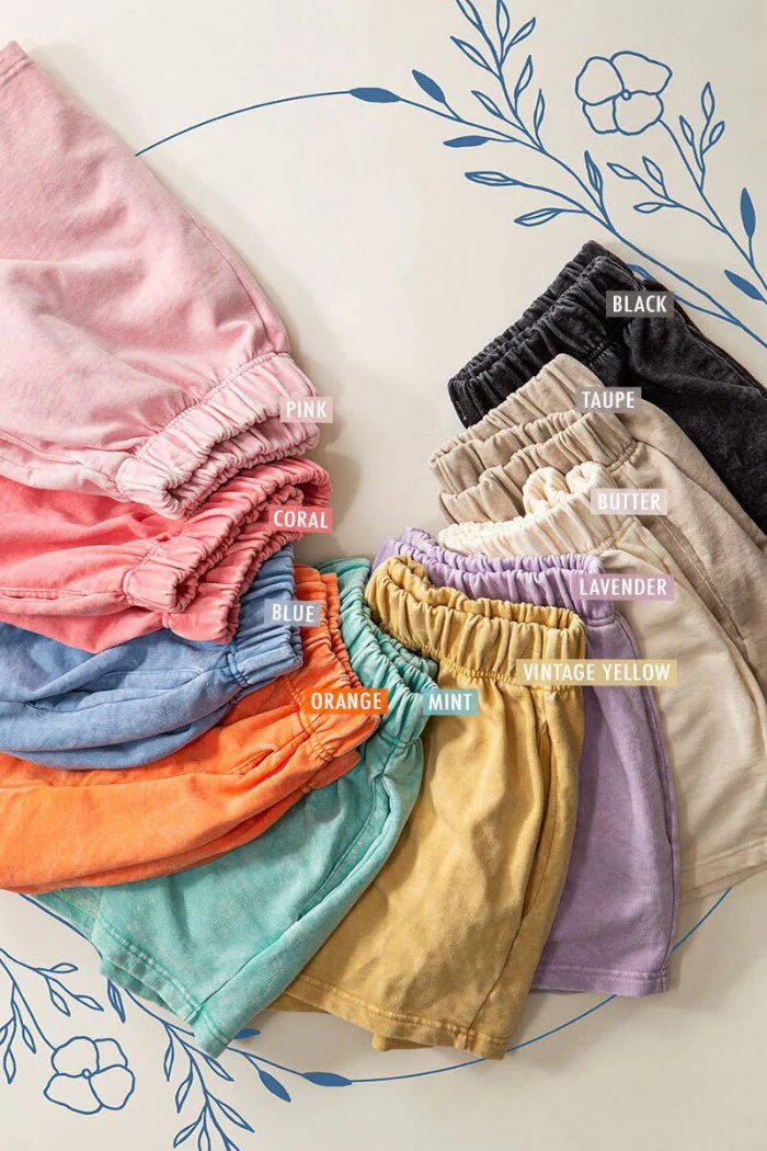 Mineral Wash French Terry Shorts - Image 10