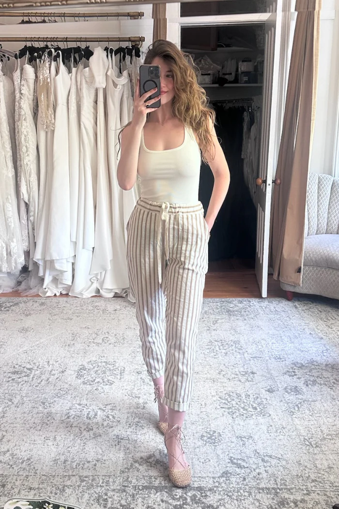 Naomi Linen Pants - Beige