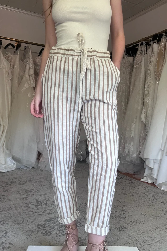 Naomi Linen Pants - Beige - Image 2