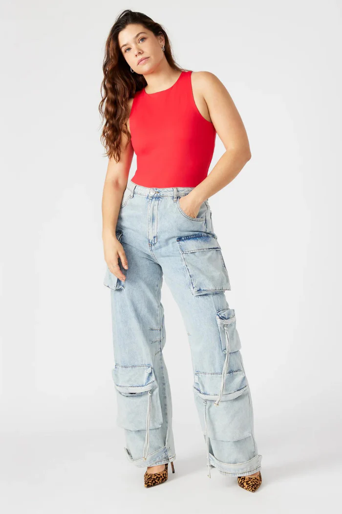 Nico High-Neck Sleek Tank Bodysuit - Image 17