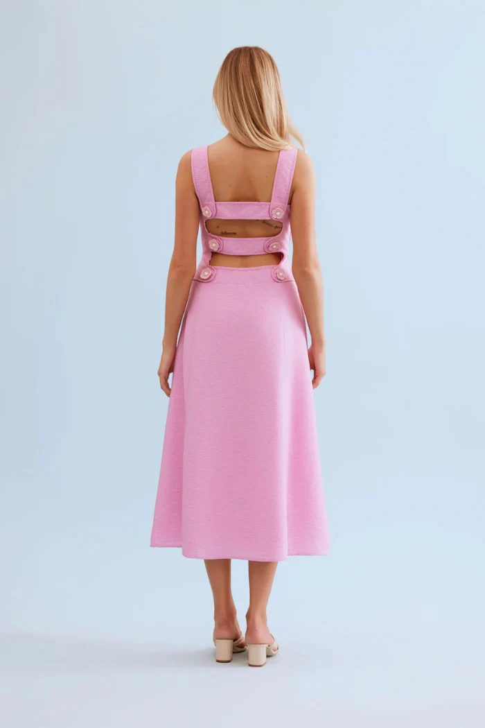 Nina Open Back Midi Dress - Image 4