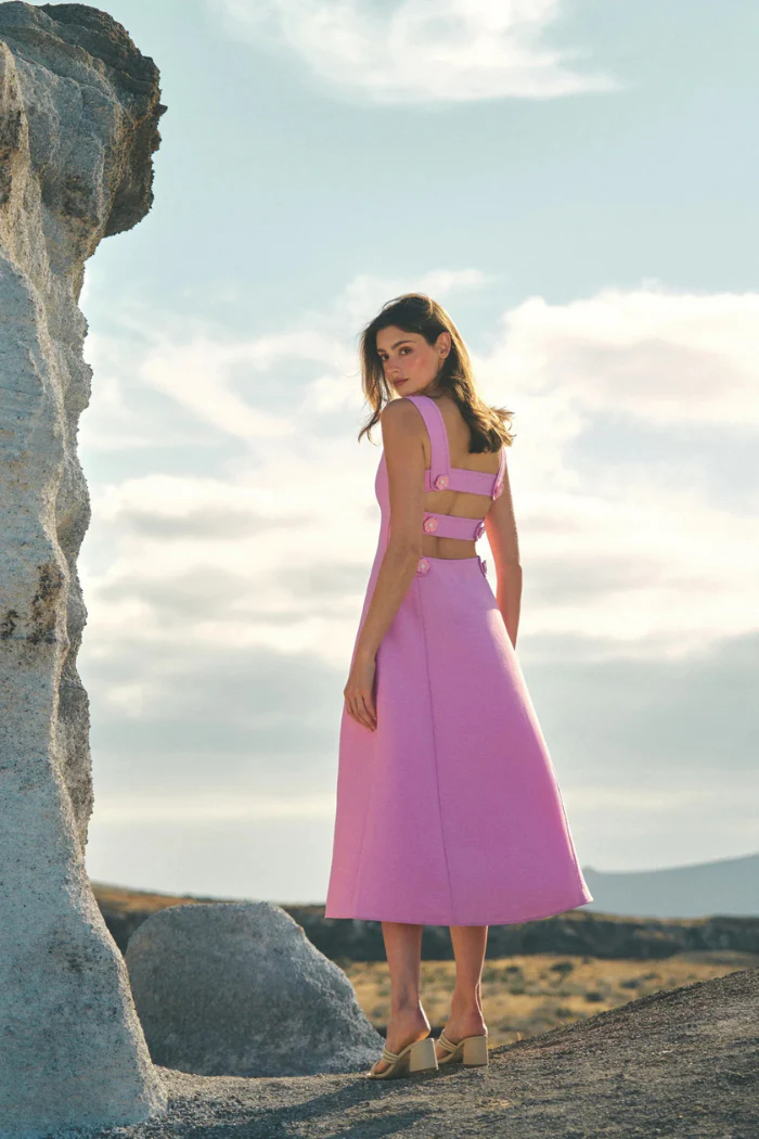 Nina Open Back Midi Dress - Image 5