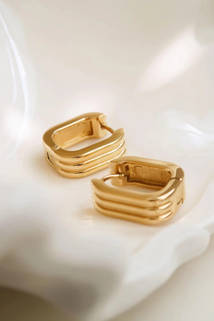 Noa Stripe Hoop Earrings