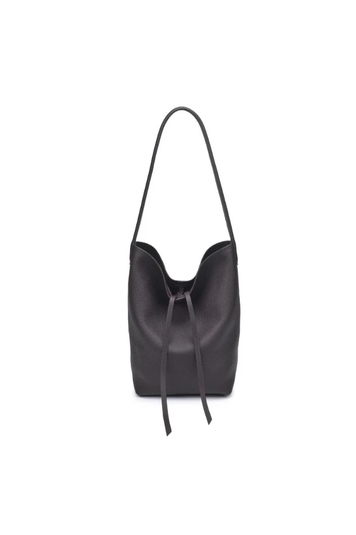 Odette Genuine Leather Bucket Bag - Rich Chocolate Brown - Image 5
