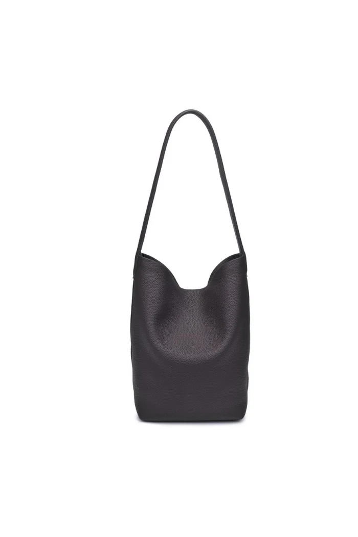 Odette Genuine Leather Bucket Bag - Rich Chocolate Brown - Image 7