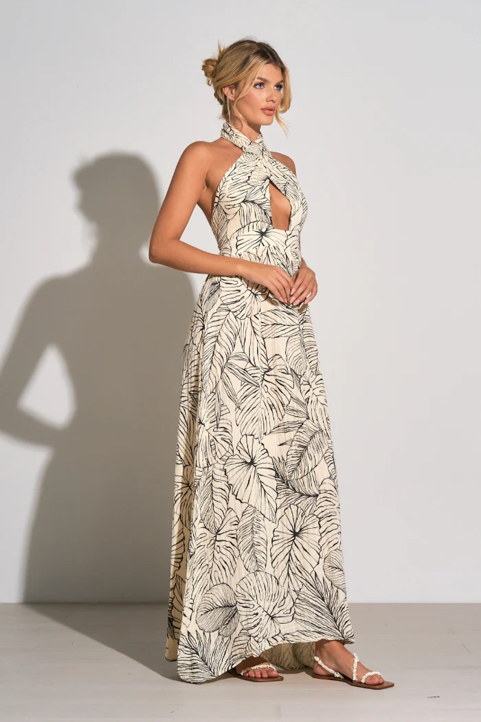 Organic Gauze Criss Cross Maxi Dress - Image 3
