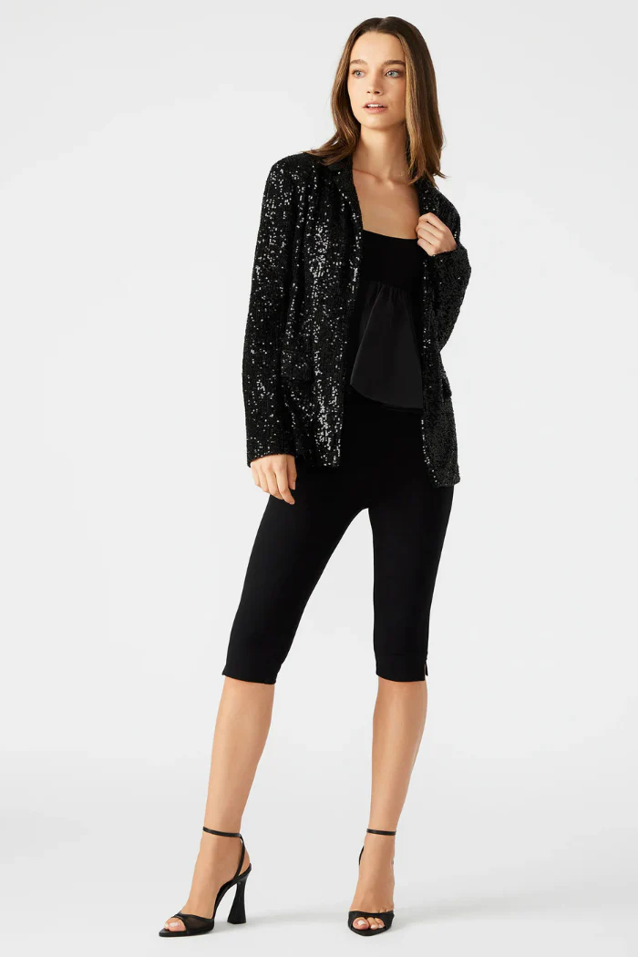 Payton Sequin Blazer Black - Image 2