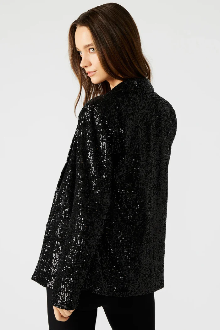 Payton Sequin Blazer Black - Image 3