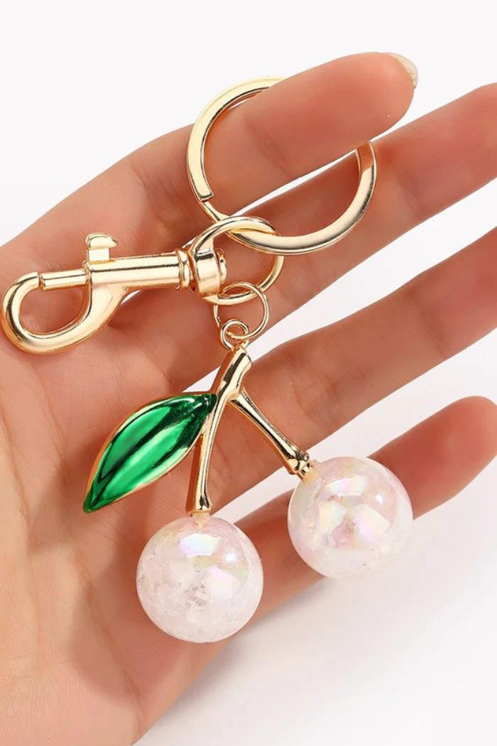 Sparkling Cherry Keychain | Pearlie Cherry Bag Charm - Image 2