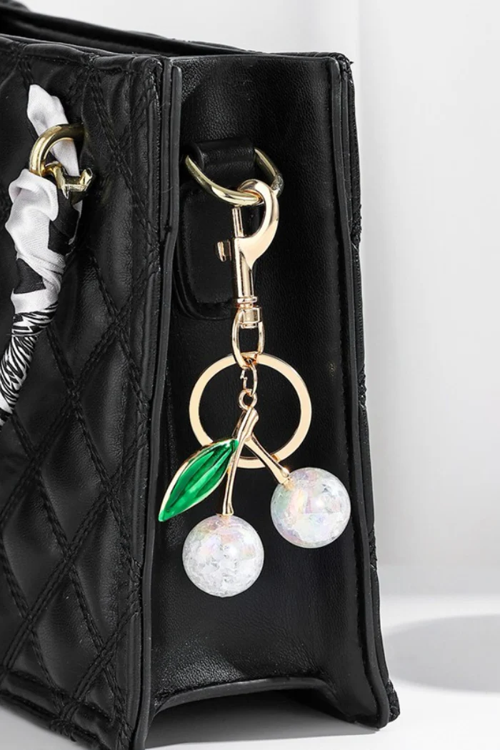 Sparkling Cherry Keychain | Pearlie Cherry Bag Charm - Image 3