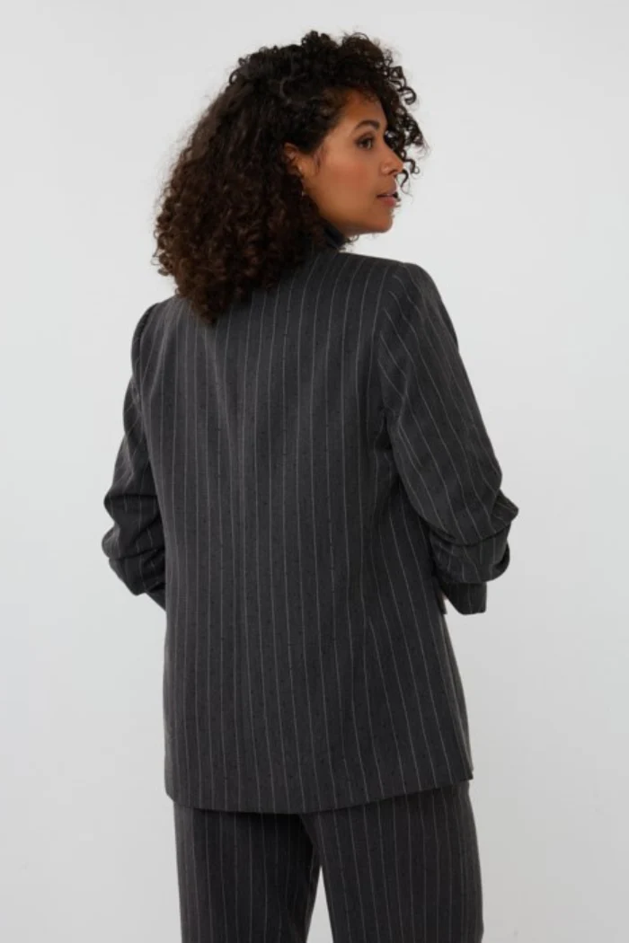 Pinstriped Blazer with Black Studs - Image 2
