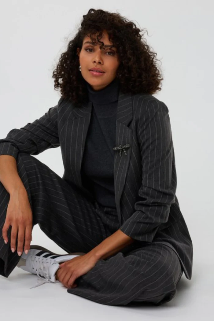 Pinstriped Blazer with Black Studs - Image 4