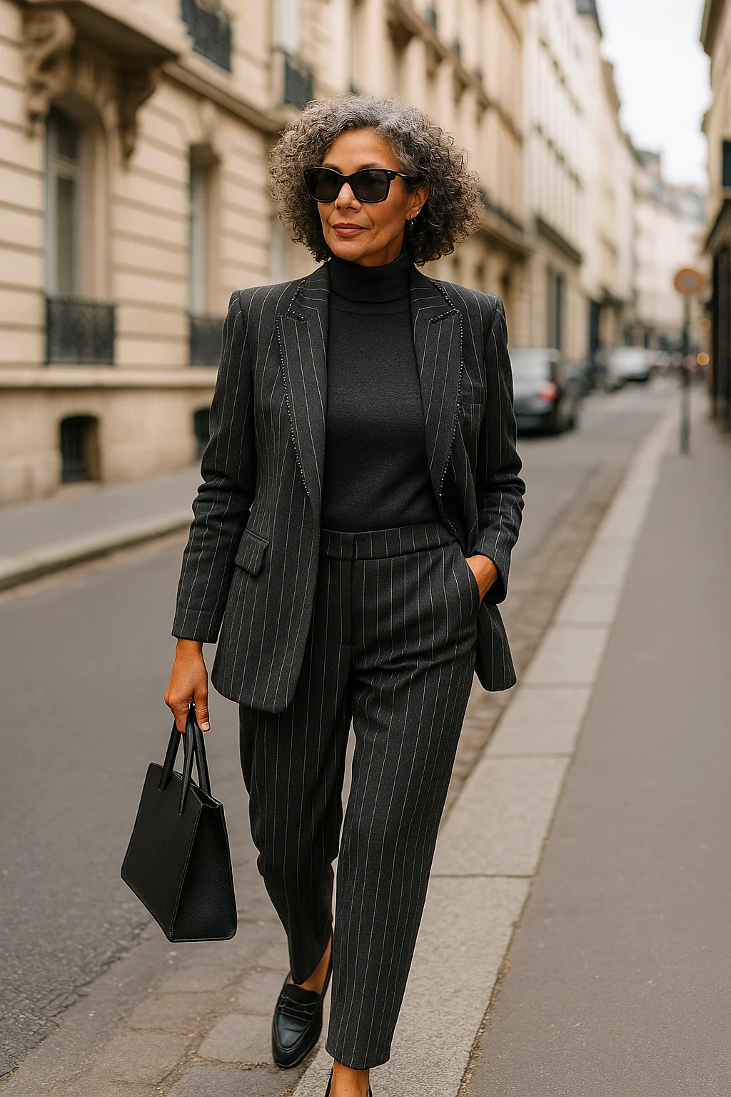 Pinstriped Blazer with Black Studs - Image 7