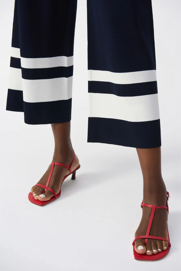 Placement Stripe Sweater Knit Culotte - Image 3