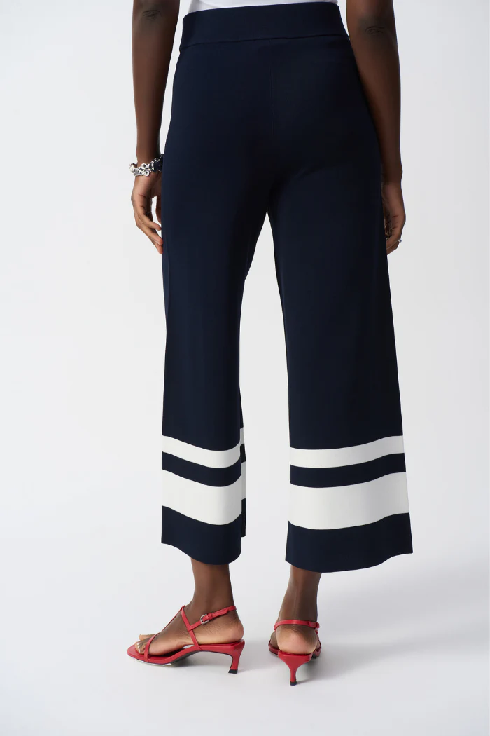 Placement Stripe Sweater Knit Culotte - Image 4