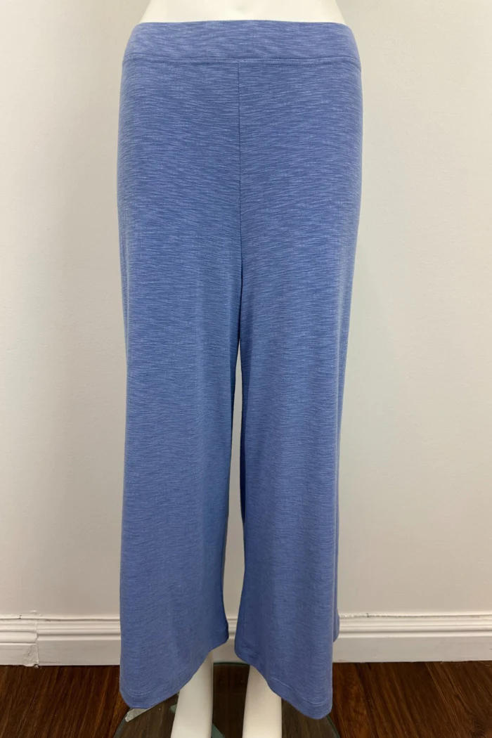 Coastal Blue Wide-Leg Pull-On Pants