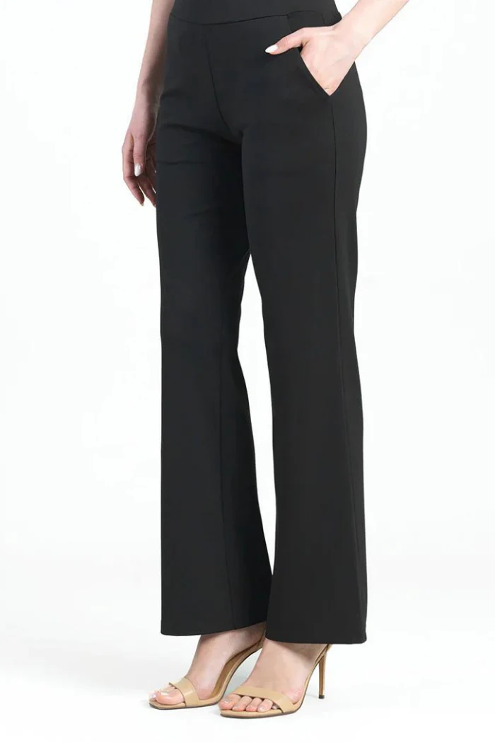 Rayon-Ponte Knit Loose Leg Pocket Pant - Image 2
