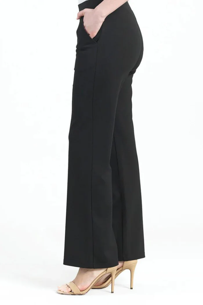 Rayon-Ponte Knit Loose Leg Pocket Pant - Image 3