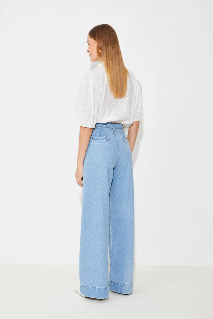Reino High Waisted Jacquard Jeans - Image 3