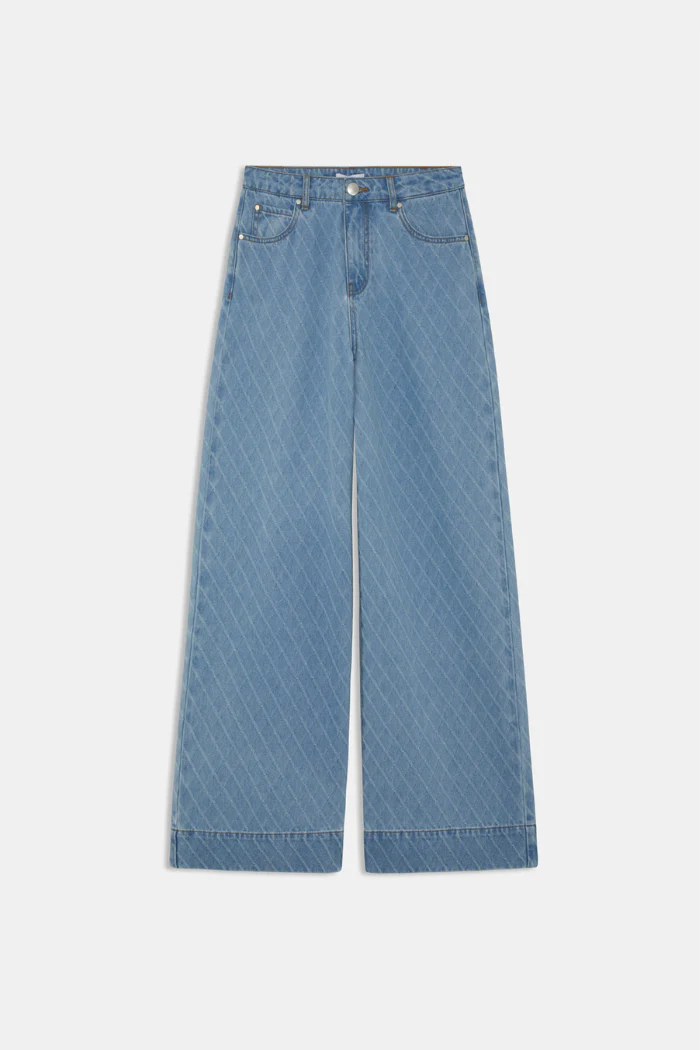 Reino High Waisted Jacquard Jeans - Image 4