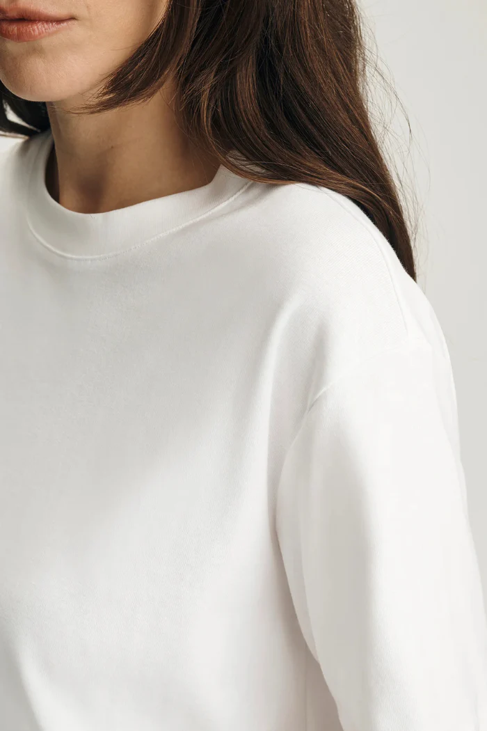Riley Crew Neck T-Shirt - White - Image 3