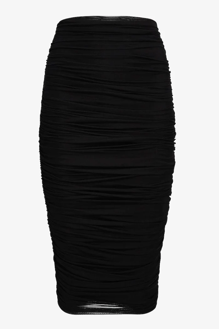Colette Ruched Mesh Skirt