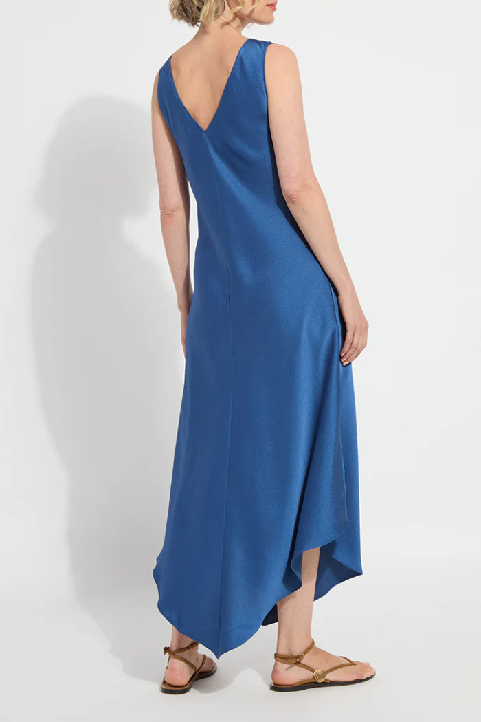 Sakura Bias Handkerchief Dress - Palermo Blue - Image 5