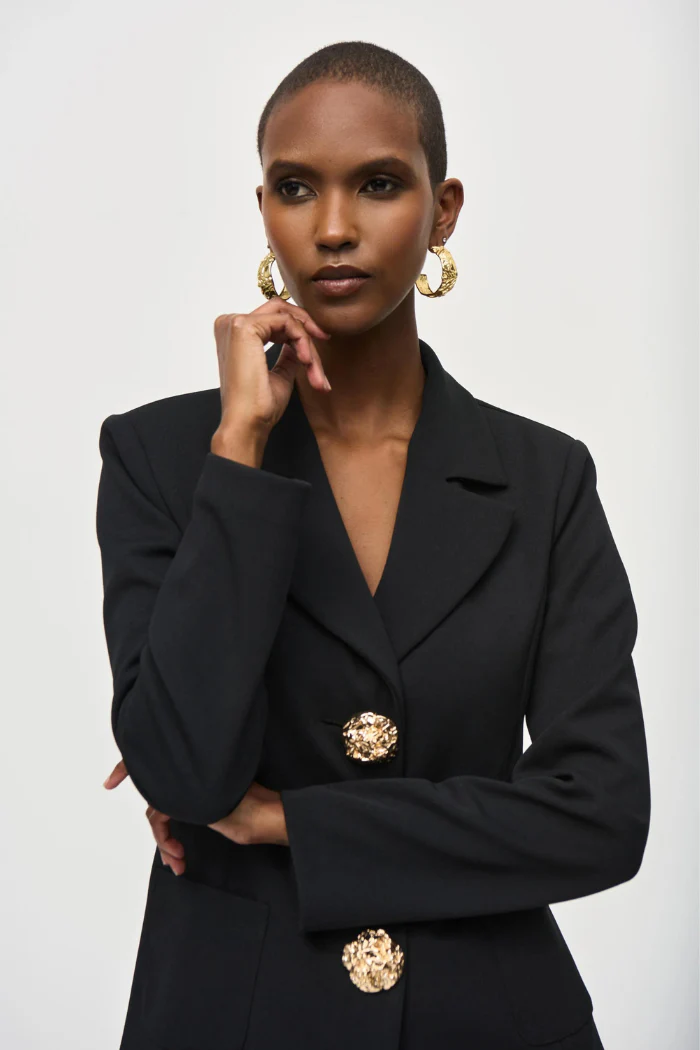 Scuba Crepe Fitted Blazer - Image 4