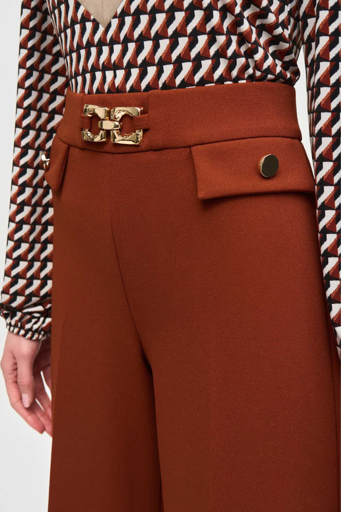 Scuba Crepe Wide-Leg Pull-On Cropped Pants - Image 3