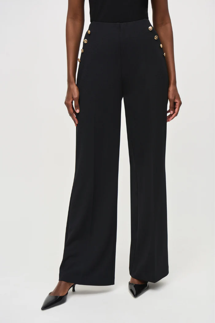 Scuba Crepe Wide-Leg Pull-On Pants - Image 2