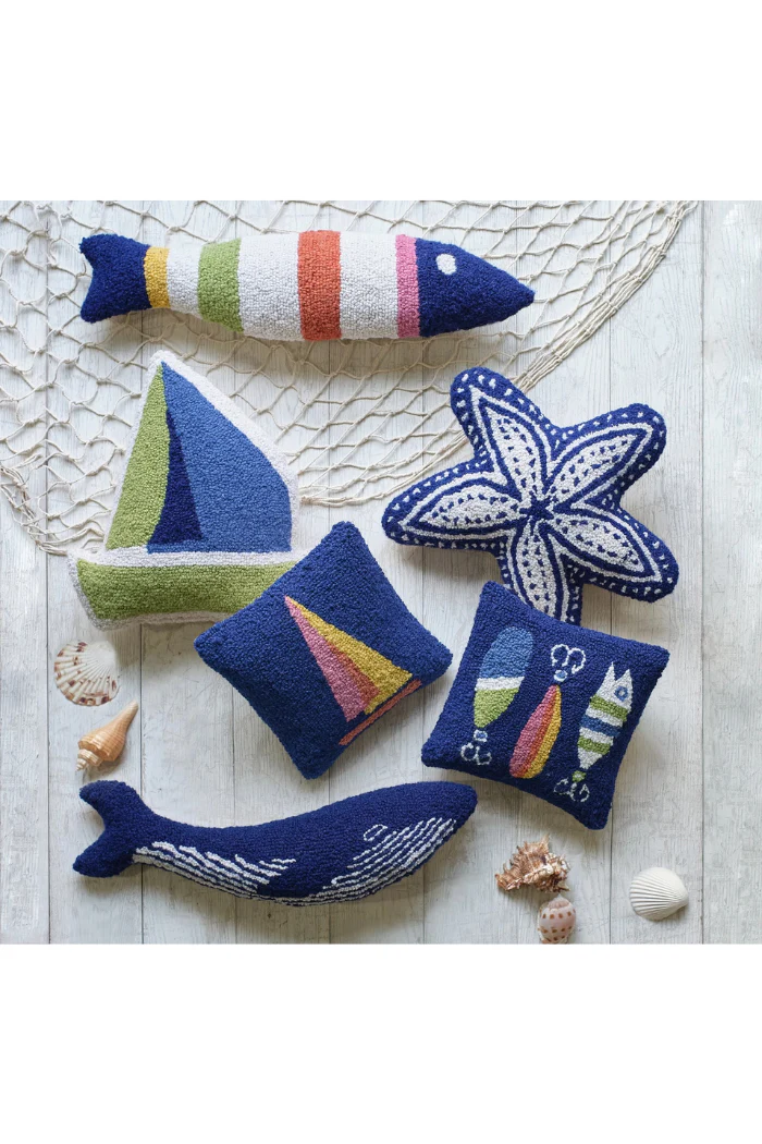 Shaped Picket Fish Hook Pillow - Kate Nelligan - Image 5